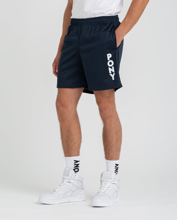 Pony NAVY WORDMARK MESH SHORT XL
