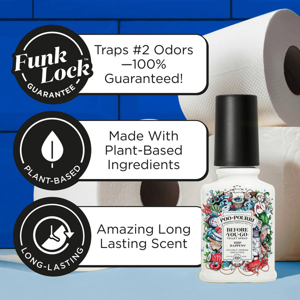 Poo Pourri Keep Your Bathroom Smelling Fresh With Ship Happens : The Original Before-You-Go Toilet Spray