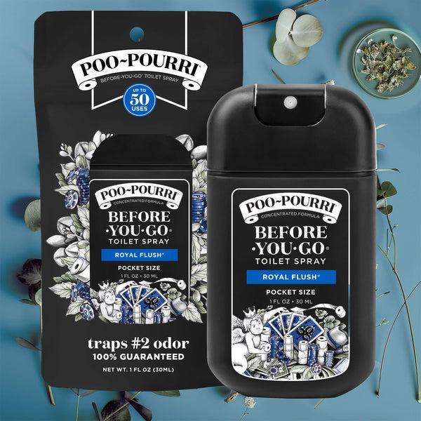 poo pourri Royal Flush Pocket Spray: ~Pourri's Mens Travel Toilet Spray