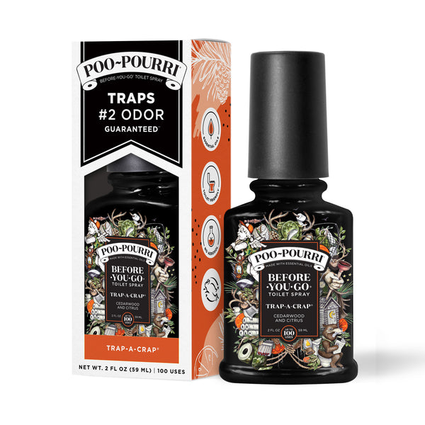 Poo Pourri The Best Spray To Eliminate Toilet Odor: Poo~Pourri Trap-A-Crap Manly Toilet Bowl Deodorizing Spray