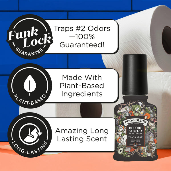 Poo Pourri The Best Spray To Eliminate Toilet Odor: Poo~Pourri Trap-A-Crap Manly Toilet Bowl Deodorizing Spray