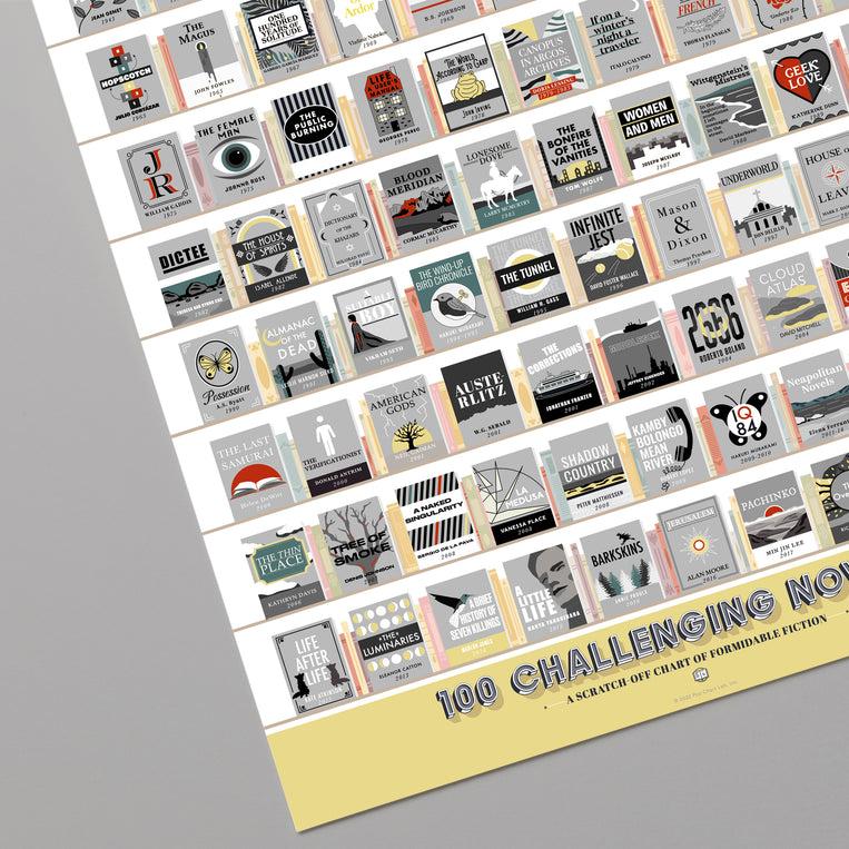 Pop Chart Lab 100 Challenging Novels Scratch-Off Chart – Pop Chart