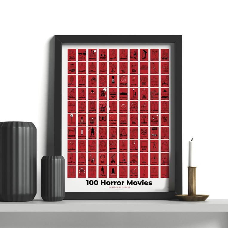 Pop Chart Lab 100 Horror Movies Scratch-Off Chart – Pop Chart