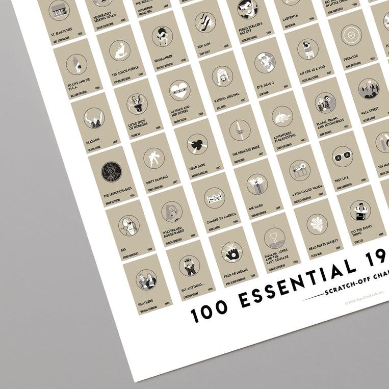 Pop Chart Lab Essential 1980s Movies Scratch-Off Chart – Pop Chart