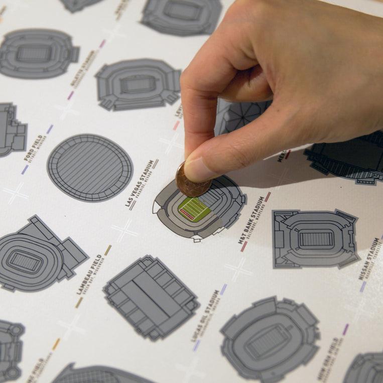 Pop Chart Lab Pro Football Stadiums Scratch-Off Chart – Pop Chart