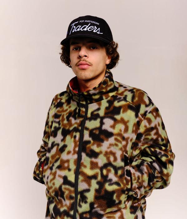pop trading company Pop Adam Reversible Jacket Delta Camo/Goji Berry