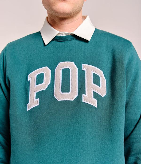 Pop Trading Company Pop Arch Crewneck Sweat Bayberry