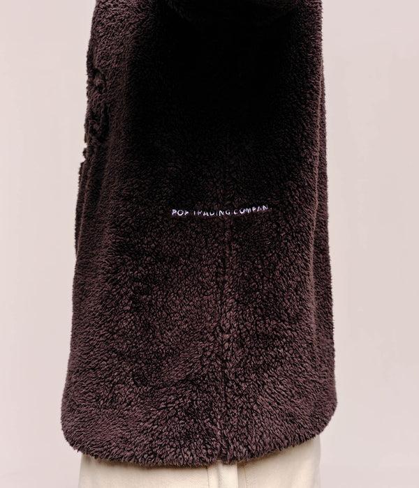 Pop Trading Company Pop Arch Halfzip Fleece Sweat Charcoal