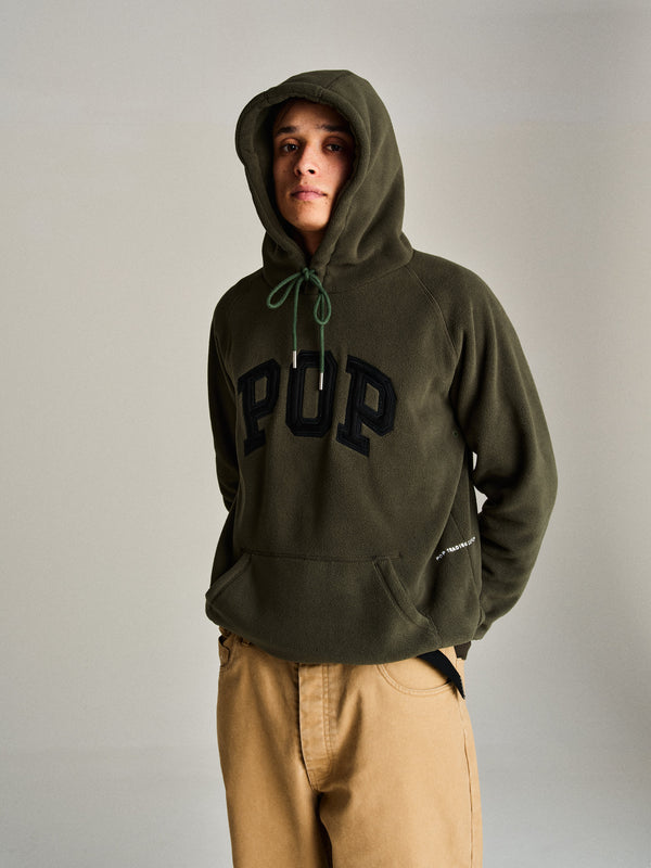 pop trading company Pop Arch Hooded Sweat Duffel Green