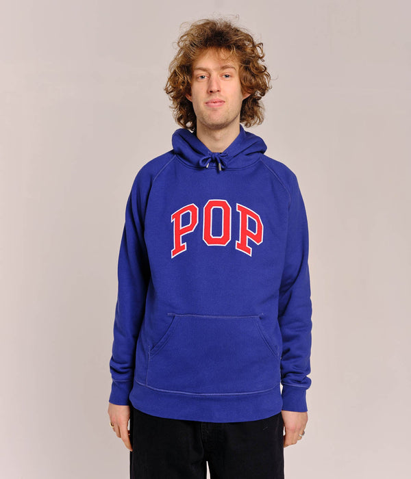 pop trading company Pop Arch Hooded Sweat Twilight Blue
