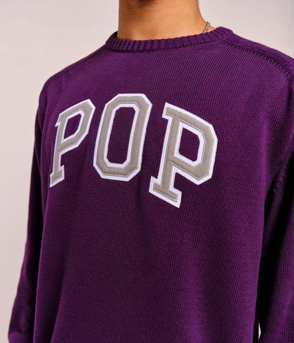 Pop Trading Company Pop Arch Knitted Crewneck Mysterioso