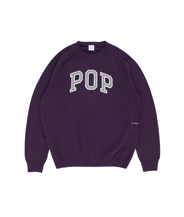 pop trading company Pop Arch Knitted Crewneck Mysterioso