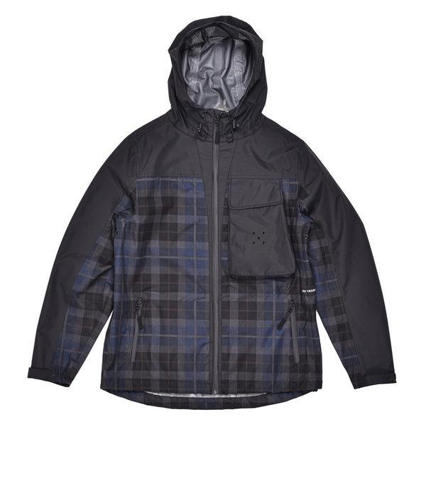 pop trading company Pop Big Pocket Hooded Jacket Black/Navy Check