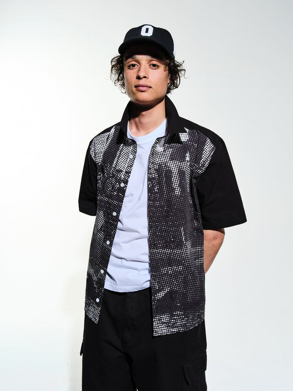 pop trading company Pop Chima Shortsleeve Shirt Black/White