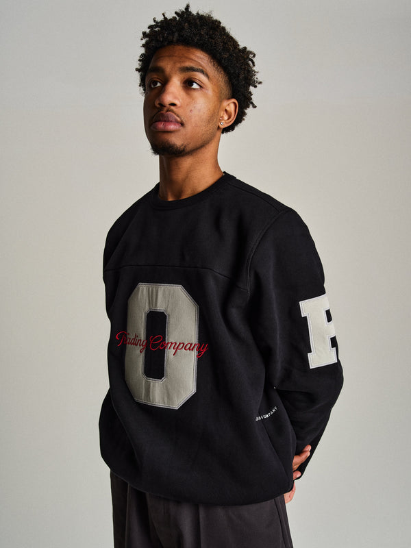 Pop Trading Company Pop College Crewneck Sweat Black
