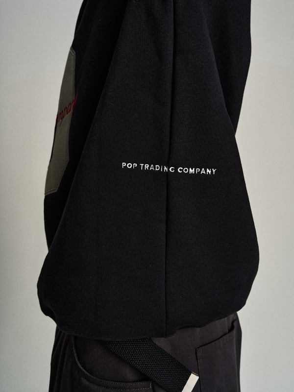 Pop Trading Company Pop College Crewneck Sweat Black