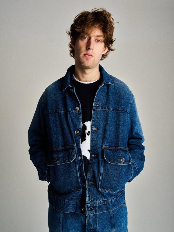 pop trading company Pop Full Button Denim Jacket Rinsed Denim