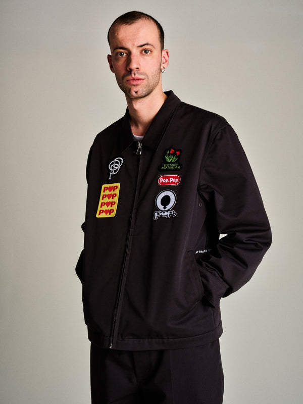 pop trading company Pop Full Zip Worker Jacket Anthracite