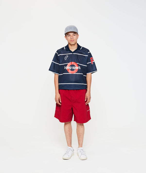pop trading company Pop Gingham Fivepanel hat Navy/White