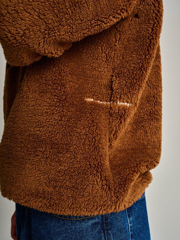 Pop Trading Company Pop Halfzip Polar Fleece Sweat Bison