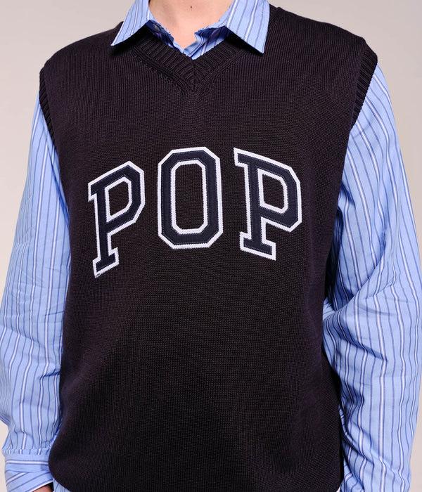 Pop Trading Company Pop Knitted Arch Vest Anthracite