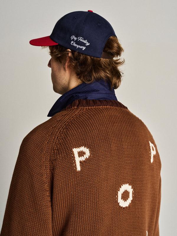 Pop Trading Company Pop Knitted Logo Crewneck Bison