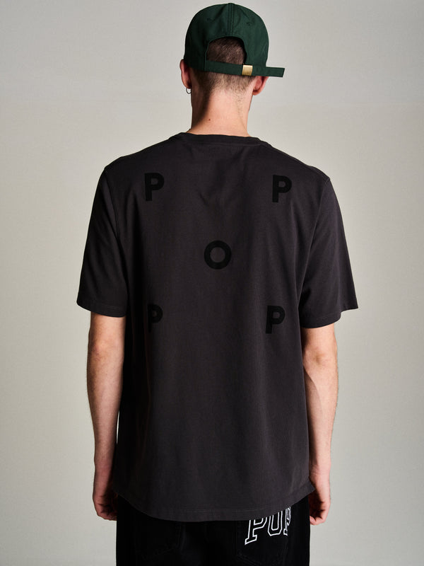 Pop Trading Company Pop Logo T-Shirt Anthracite/Black