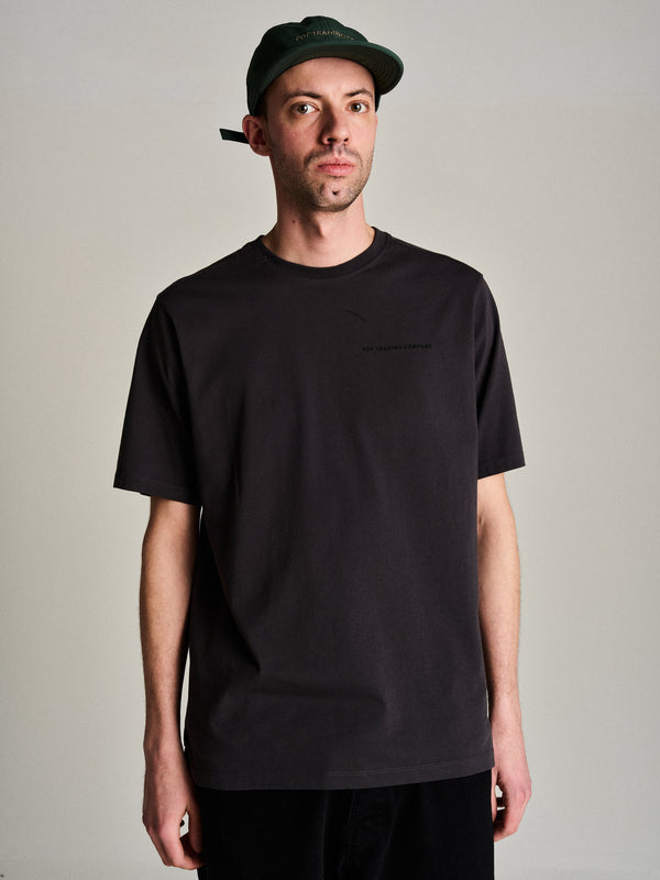 pop trading company Pop Logo T-Shirt Anthracite/Black
