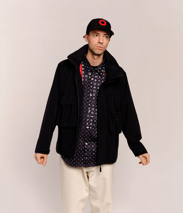 pop trading company Pop Popshell Jacket Black/Goji Berry