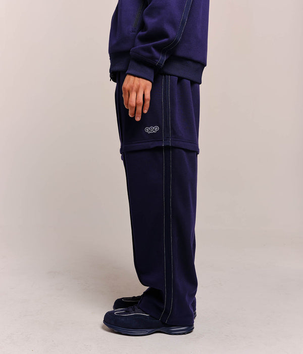 Pop Trading Company Pop Pub Zip Off Track Pants Navy