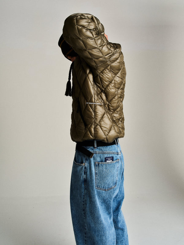 Pop Trading Company Pop Quilted Reversible Jacket Four Leaf Clover/Bison