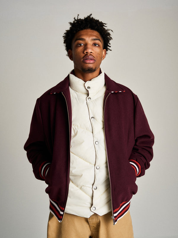 pop trading company Pop Quilted Reversible Vest Fudge/Off White