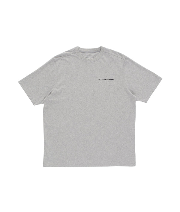 Pop Trading Company Pop Reflective Logo T-Shirt Grey Heather