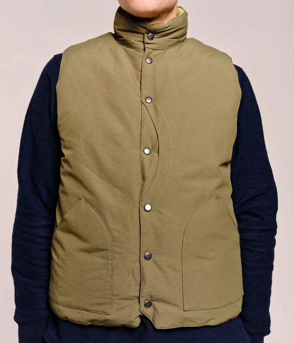 Pop Trading Company Pop Reversible Quilted Vest Four Leaf Clover/Weeping Willow