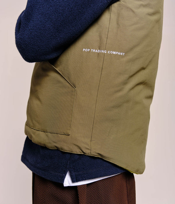 Pop Trading Company Pop Reversible Quilted Vest Four Leaf Clover/Weeping Willow