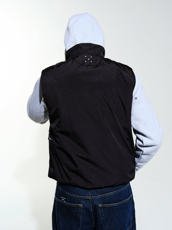 Pop Trading Company Pop Reversible Safari Vest Anthracite