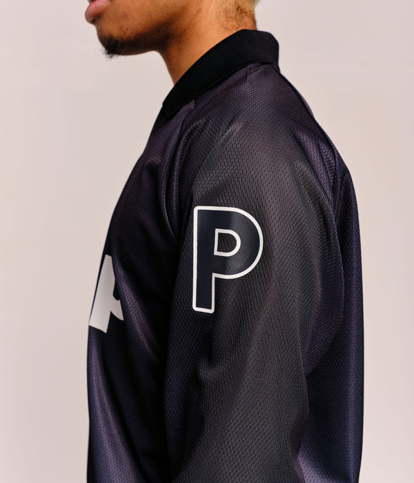 Pop Trading Company Pop Sportif Longsleeve Shirt Black/Anthracite