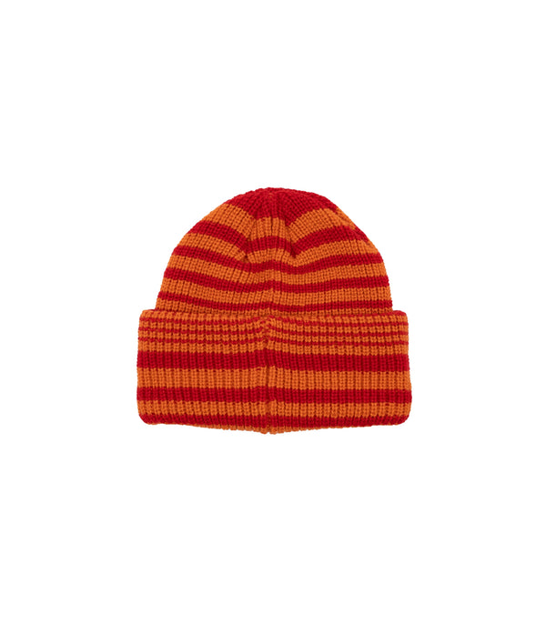 Pop Trading Company Pop Striped Beanie Haute Red/Island Poppy