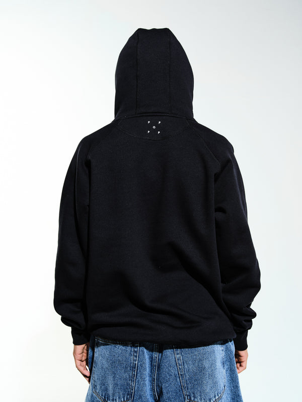 Pop Trading Company Pop Arch Hooded Sweat Black