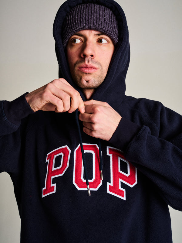 pop trading company Pop Arch Hooded Sweat Navy