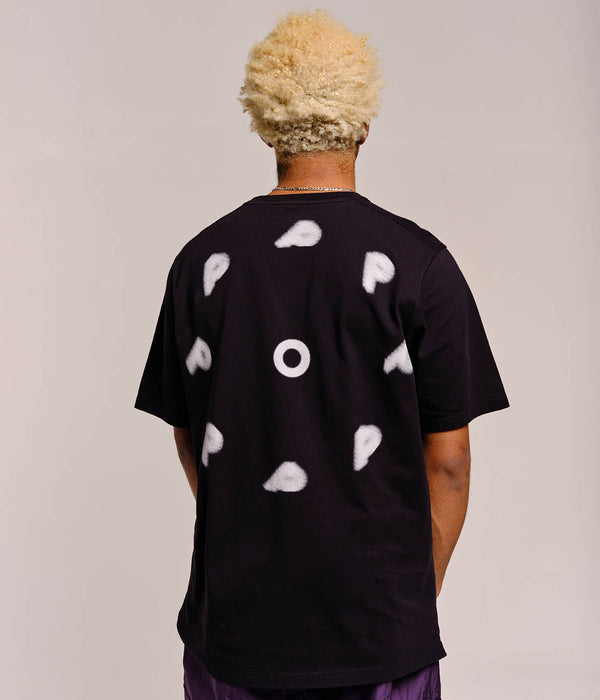 Pop Trading Company Pop Blurred Logo T-Shirt Black