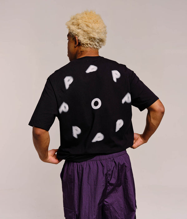 pop trading company Pop Blurred Logo T-Shirt Black