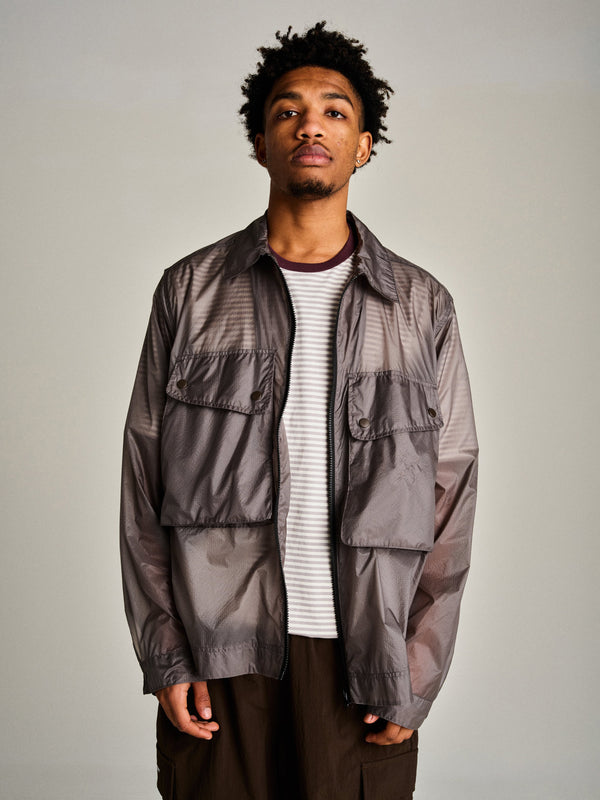 pop trading company Pop Boxer Overshirt Charcoal