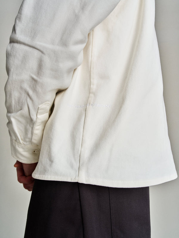 Pop Trading Company Pop Button Overshirt Off White
