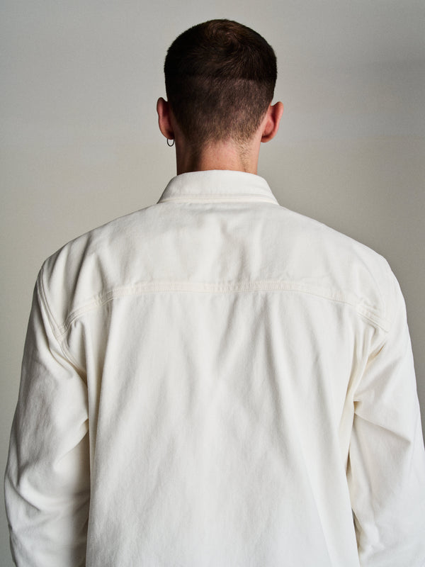 Pop Trading Company Pop Button Overshirt Off White