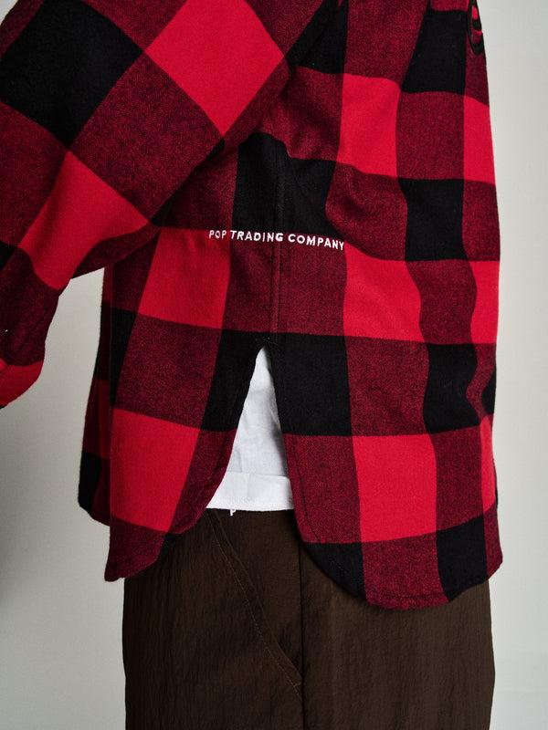 Pop Trading Company Pop Checked BD Shirt Black/Red