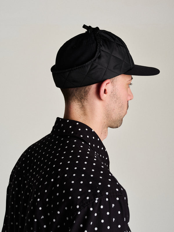 Pop Trading Company Pop Earflap Hat Black