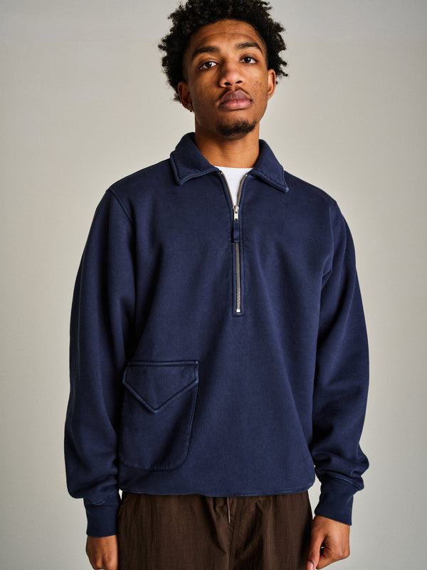 pop trading company Pop Halfzip Sweat Navy