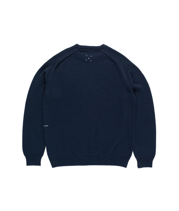 Pop Trading Company Pop Knitted Joy Crewneck Navy