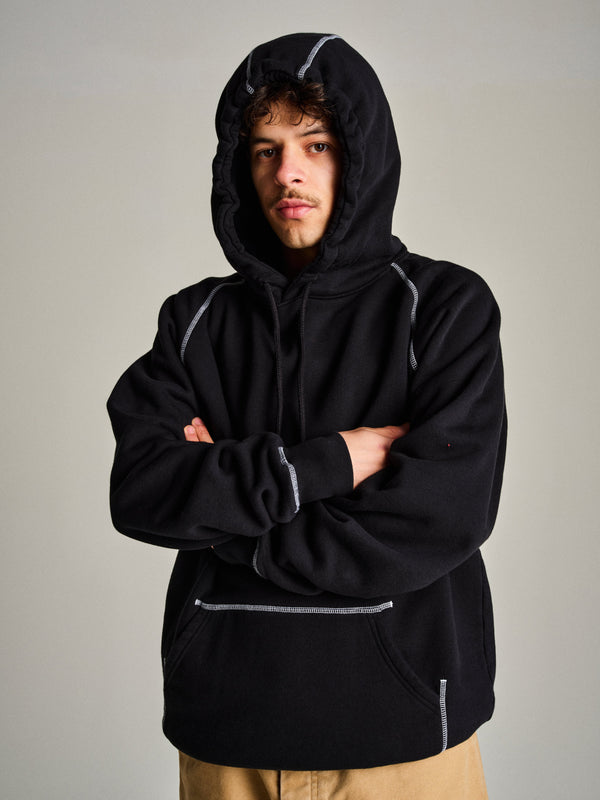 Pop Trading Company Pop Logo Hooded Sweat Black